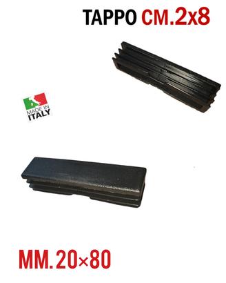 10pz TAPPO RETTANGOLARE 20×80mm PUNTALE PLASTICA 