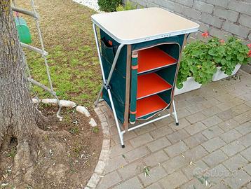 Mobiletto armadietto credenza pieghevole campeggio