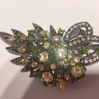 Spilla originale anni '80 con strass