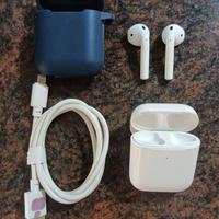 Apple AirPods 2a gen + Custodia, Cover e Cavo USB