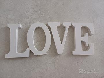 lettere di legno scritta love