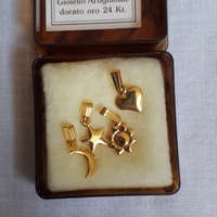 Ciondoli placcati oro 24kt per bracciale/collana