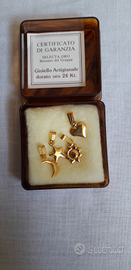 Ciondoli placcati oro 24kt per bracciale/collana