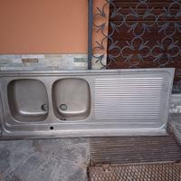 Lavabo cucina acciaio inox 2 vani