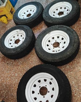 suzuki jimny 5 cerchi gomme + tpms  (samurai sj) 