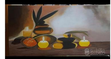 quadro moderno  candele rilassanti