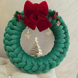 Ghirlanda Natalizia in velluto marshallow