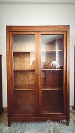Vetrina a 2 ante in legno massello stile classico
