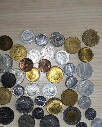 Lotto monete mondiali e lire