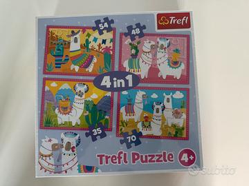 Puzzle 4in1 per bambini dai 4 anni. Marca Trefln