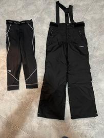 Salopette sci 8 anni con calzamaglia termica