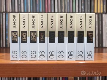9 Cassette DAT Sony DT-90 nuove e sigillate