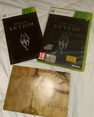gioco xbox 360 skyrim con mappa