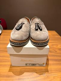 Mocassino camoscio Andrea Santoni con nappine 43 9