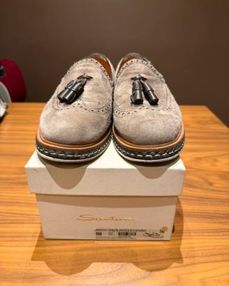 Mocassino camoscio Andrea Santoni con nappine 43 9