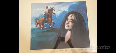 Litografia Melkiorre Melis Omaggio a Maria Carta