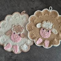 Presine pasquali agnellino uncinetto