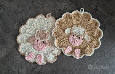 Presine pasquali agnellino uncinetto