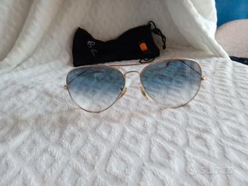 A1073 Ray-ban Aviator Goccia Rb3025 Tg 62 Oro Len