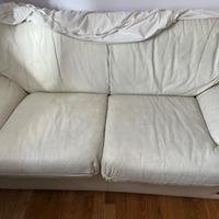 Divano letto pelle bianca Doimo salotti