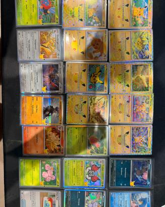 Lotto 33 Carte Pokémon 30° Anniversario ITA
