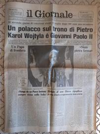 Giornale quotidiano d'epoca - Papa Wojtyla 