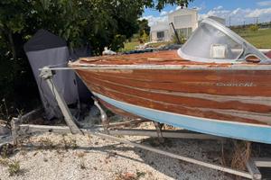 Motoscafo granchi anni 70 legno barca