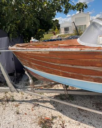 Motoscafo granchi anni 70 legno barca
