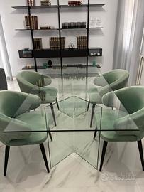 TAVOLO 180X90 TUTTO IN VETRO 220 EURO BELLO MESTRE