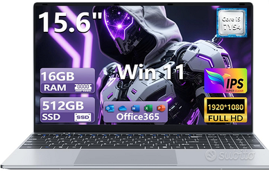 PC Portatile 15,6 Pollici con Processore Core i5