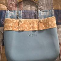 O bag borsa beige e blu