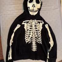Felpa con scheletro neo