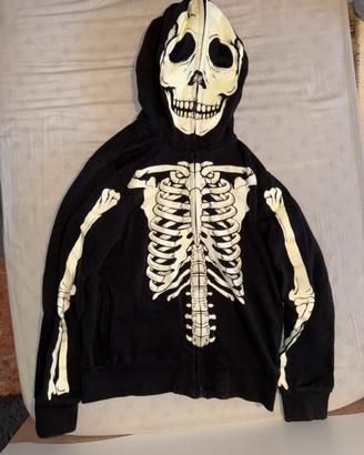 Felpa con scheletro neo