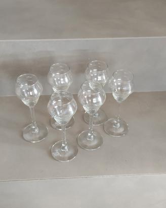 6 bicchieri grappa 