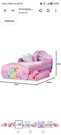 Lettino in legno sagomato Principesse Disney 