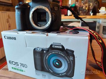 Canon EOS 70d+obiettivi+accessori pari al nuovo