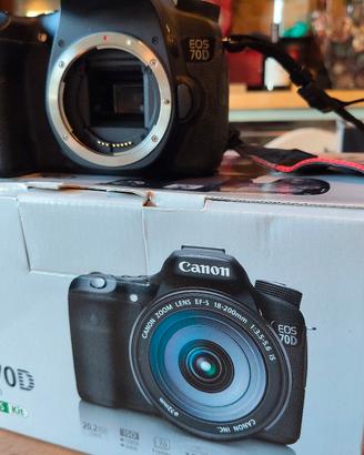Canon EOS 70d+obiettivi+accessori pari al nuovo
