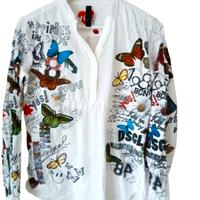 Camicetta Desigual bianca farfalle S