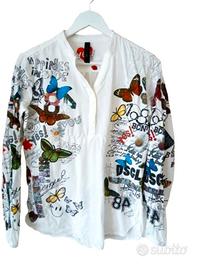 Camicetta Desigual bianca farfalle S