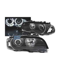 FARI BMW E46 COUPE CABRIO 99-03 ANGEL EYES LED NER