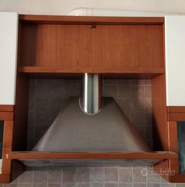 Cappa aspirante per cucina, grande, legno/acciaio