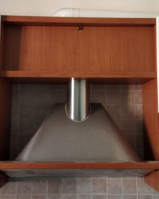 Cappa aspirante per cucina, grande, legno/acciaio