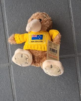 Peluche Kiwi New Zealand vintage con maglioncino