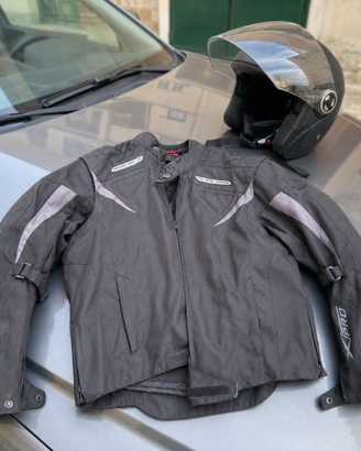 Giubbotto sfoderab smanicabile protez + Casco Jet