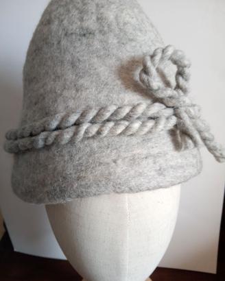 Cappello tirolese artigianale da montagna 100%lana