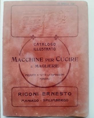 catalogo macchine da cucire Rigoni 1908