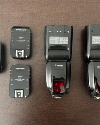 Flash Canon e Yongnuo con trigger