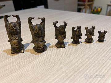 Set Buddha della Felicità in bronzo
