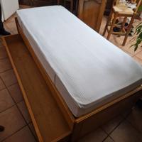 LETTO SINGOLO IN LEGNO + MATERASSO