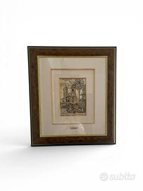 Quadro su lastra argento Trinità dei Monti